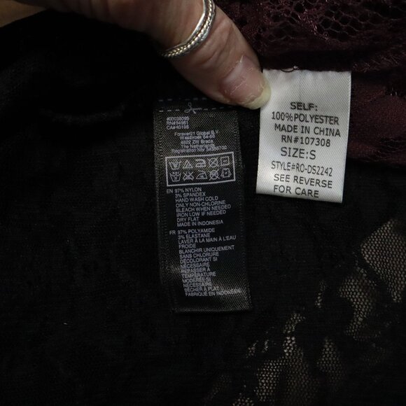 Sheer Lace Top Set Of 2 Women S Whimisgoth Burningman Dark Feminine Alt Romantic - Picture 10 of 16